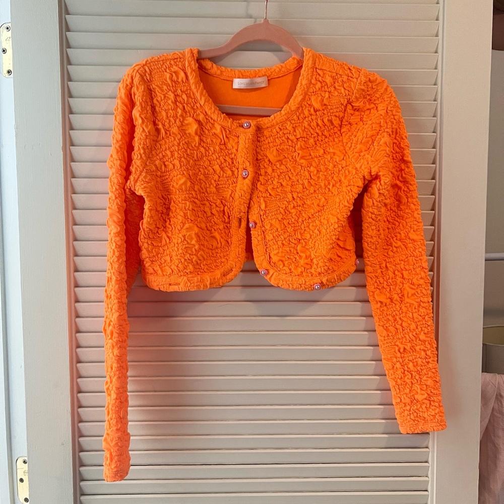 Cropped orange sweater